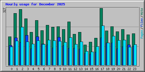 Hourly usage for December 2025