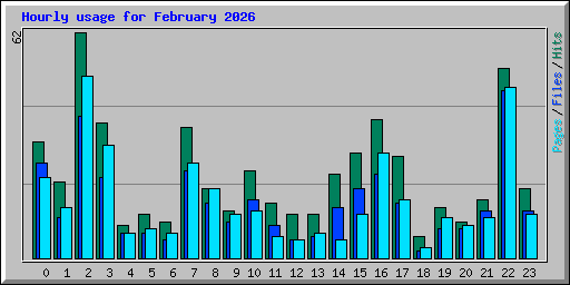 Hourly usage for February 2026